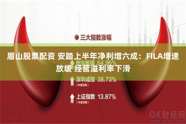 眉山股票配资 安踏上半年净利增六成：FILA增速放缓 经营溢利率下滑