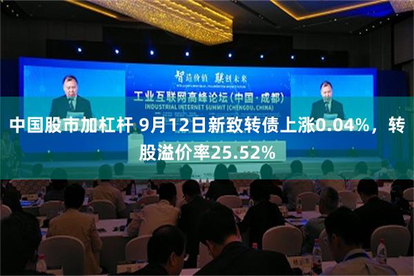 中国股市加杠杆 9月12日新致转债上涨0.04%，转股溢价率25.52%