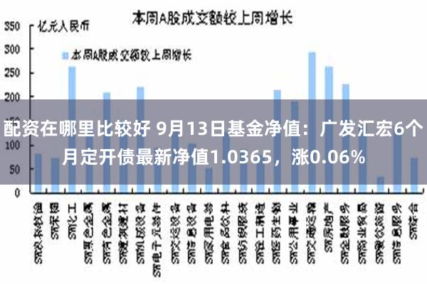 配资在哪里比较好 9月13日基金净值：广发汇宏6个月定开债最新净值1.0365，涨0.06%