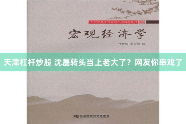 天津杠杆炒股 沈磊转头当上老大了？网友你串戏了