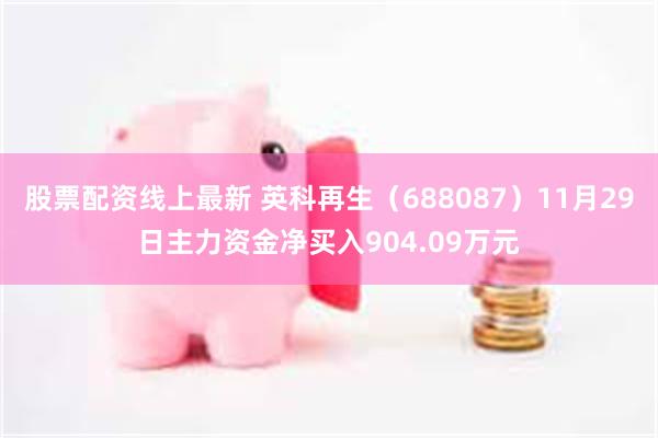 股票配资线上最新 英科再生（688087）11月29日主力资金净买入904.09万元